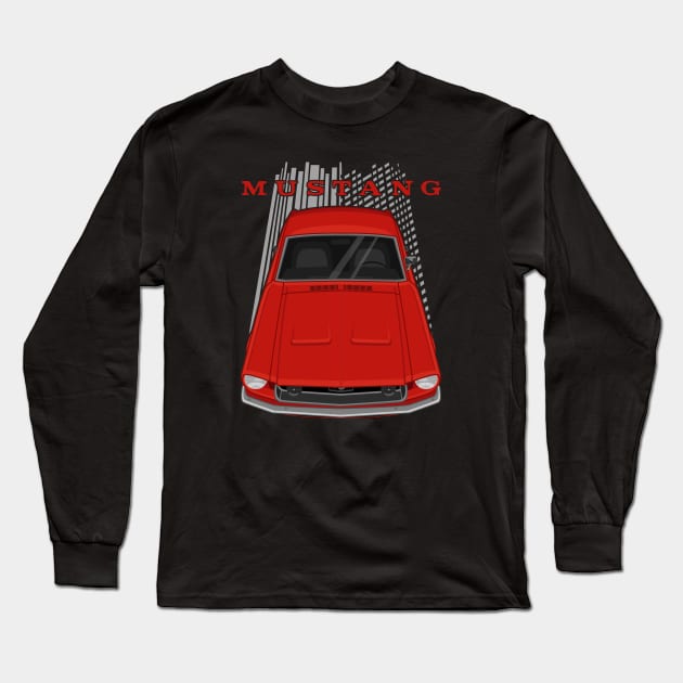 Ford Mustang Fastback 1968 - Red Long Sleeve T-Shirt by V8social